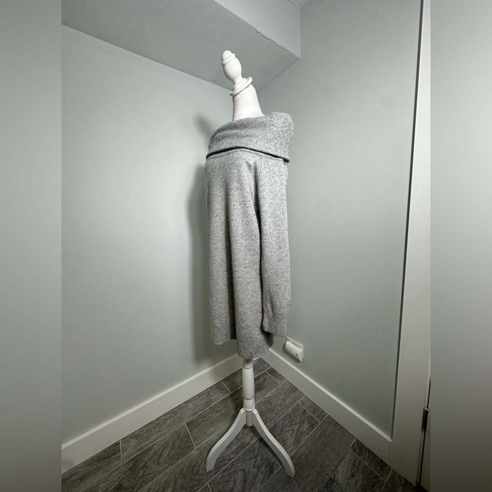 T Alexander Wang Gray Cashmere Wool Off Shoulder Long Sweater/ Tunic  Sz Medium - Picture 6 of 15
